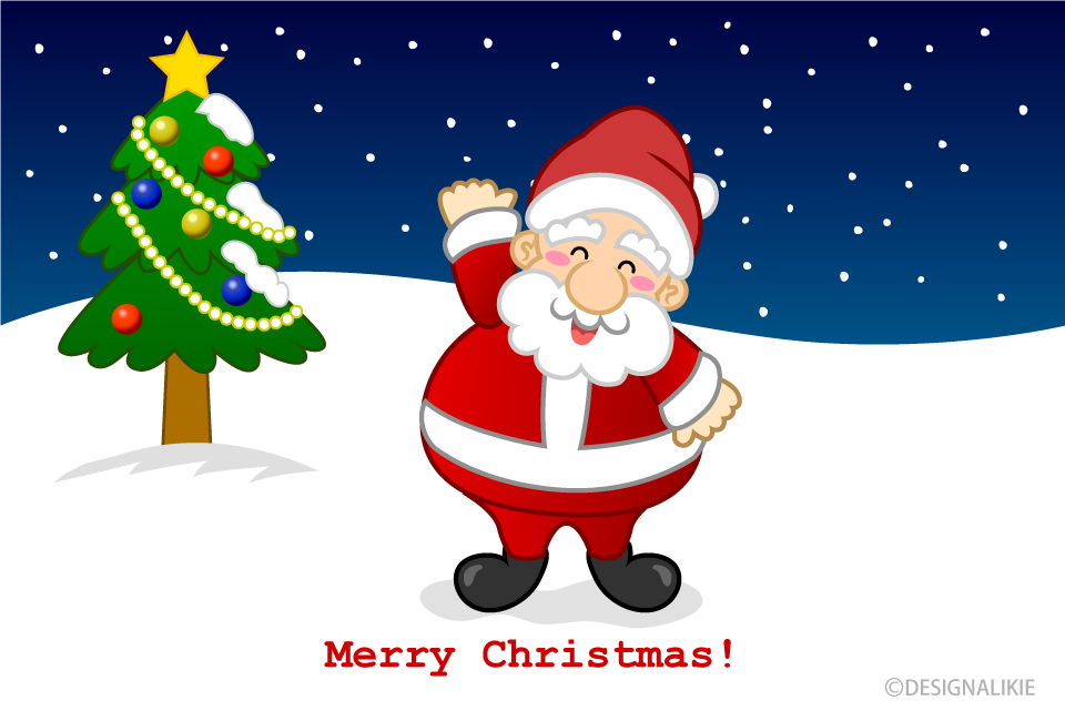Cheerful Santa Christmas card