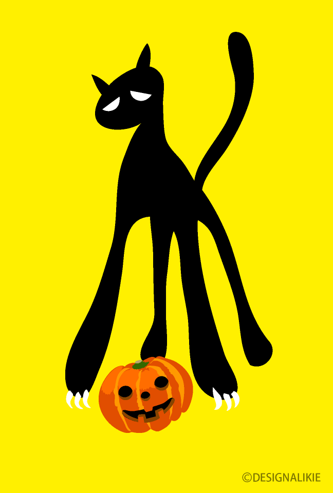 Cool Black Cat Halloween Card