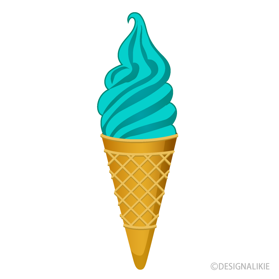 Blue Soft Serve Ice Cream