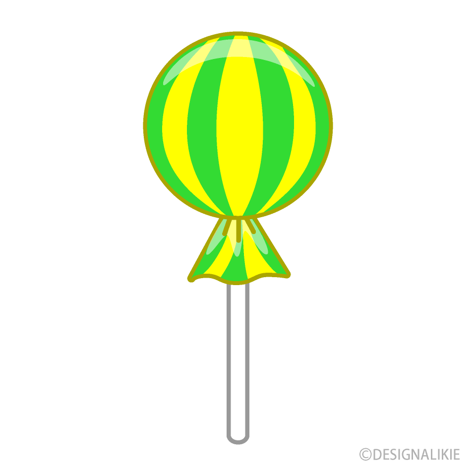 Yellow and Green Ball Lollipop