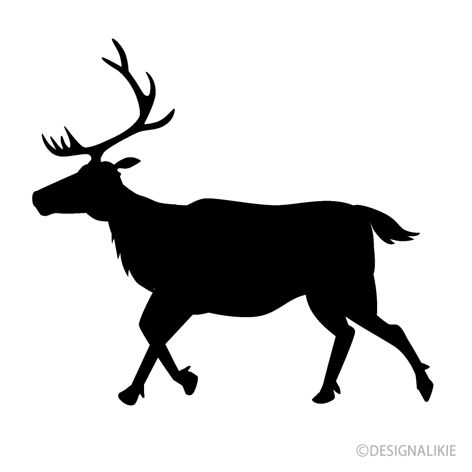 Walking Reindeer Silhouette