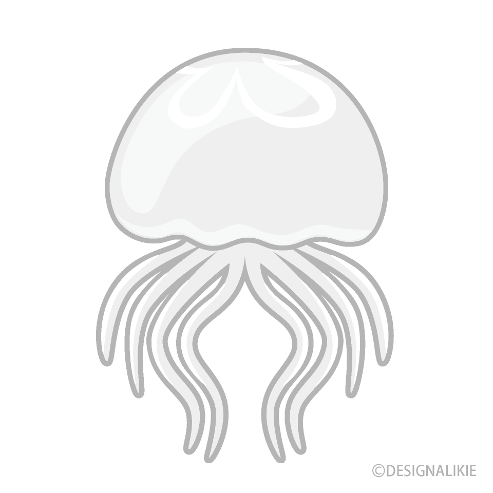 Swimming White Jellyfish