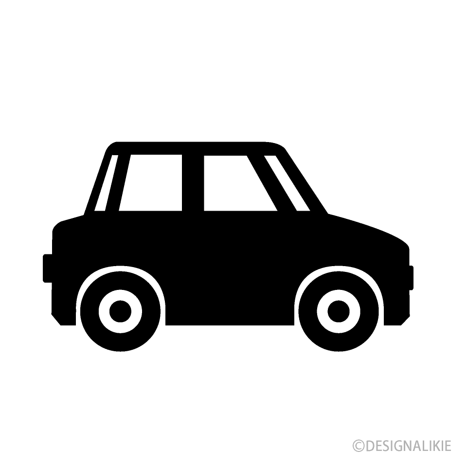 Sedan Car Black and White