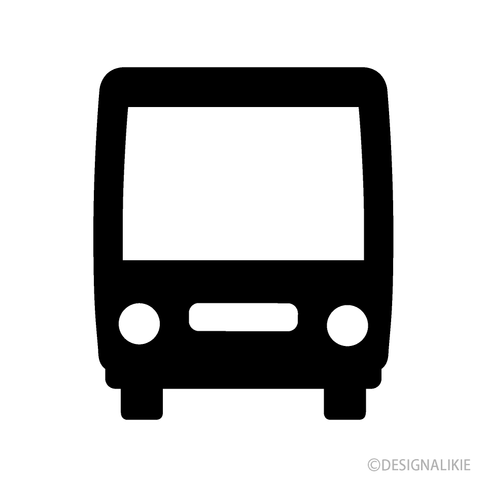 Simple Bus Front Black and White