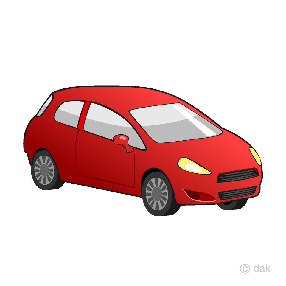 Coche compacto rojo