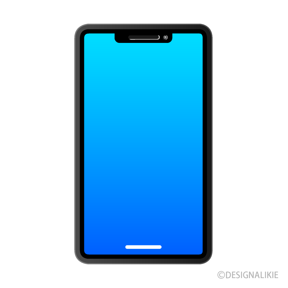 Smartphone with Blue Screen