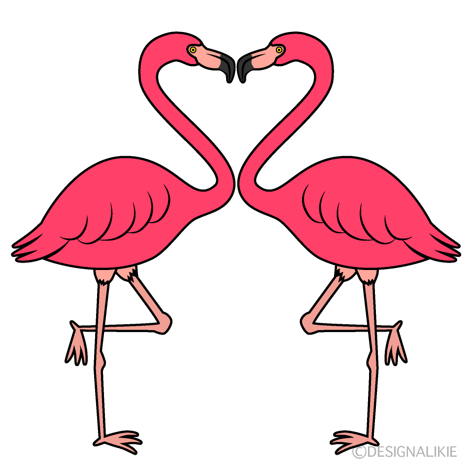 Heart Pink Flamingo