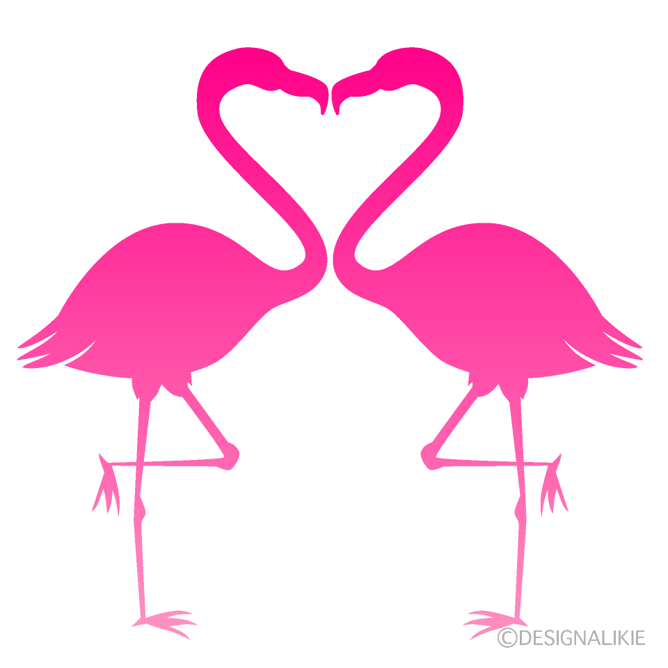 Heart Flamingo Pink Silhouette