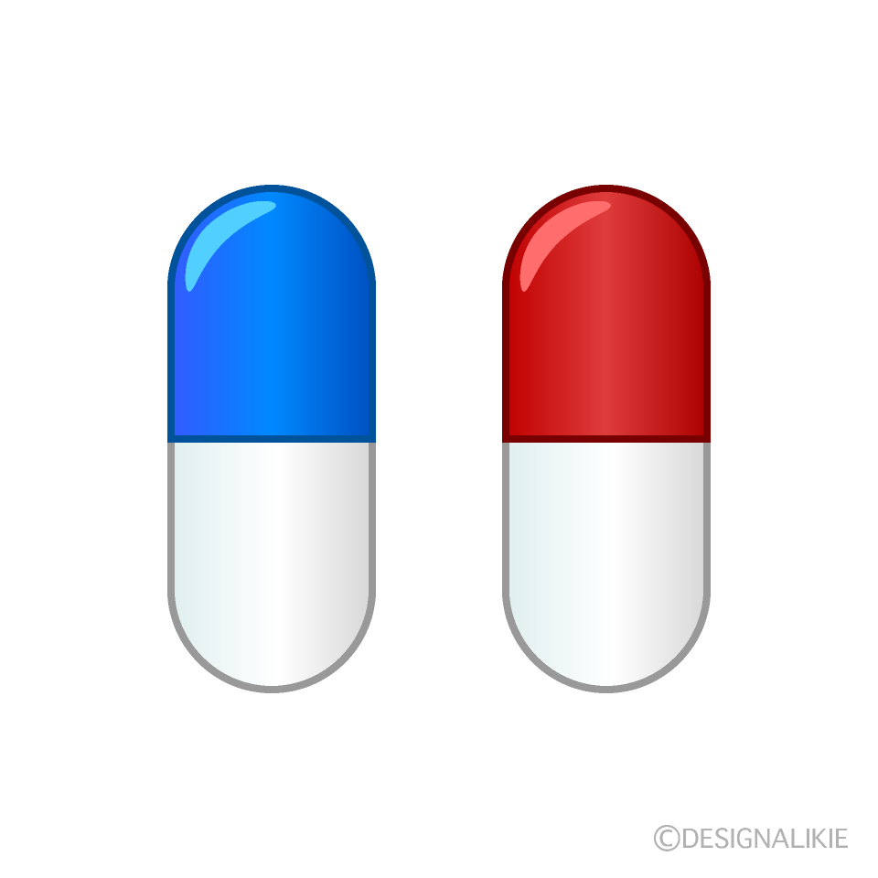 Red and Blue Capsule Medicine