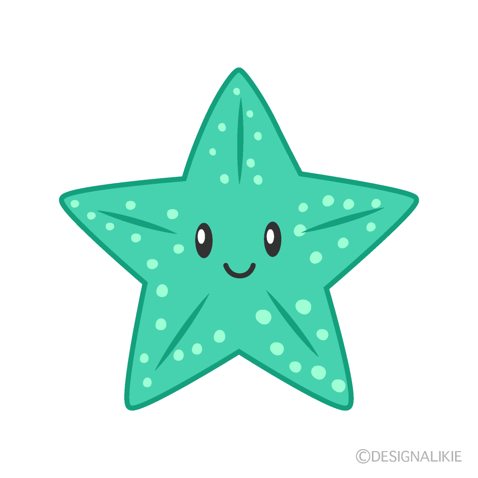 Cute Green Starfish