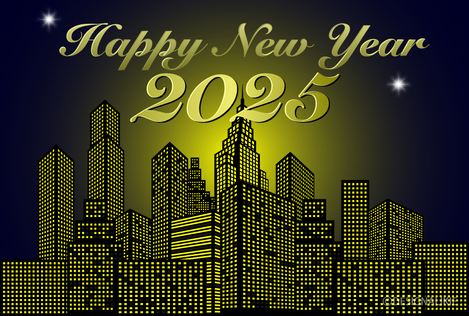 Happy New Year 2025 on Urban