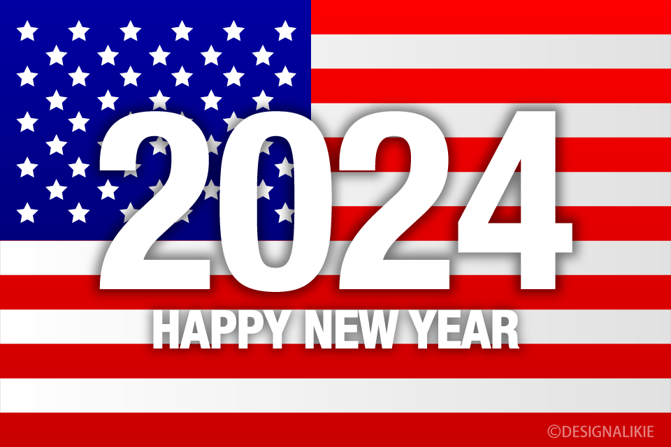 Happy New Year 2024 on American