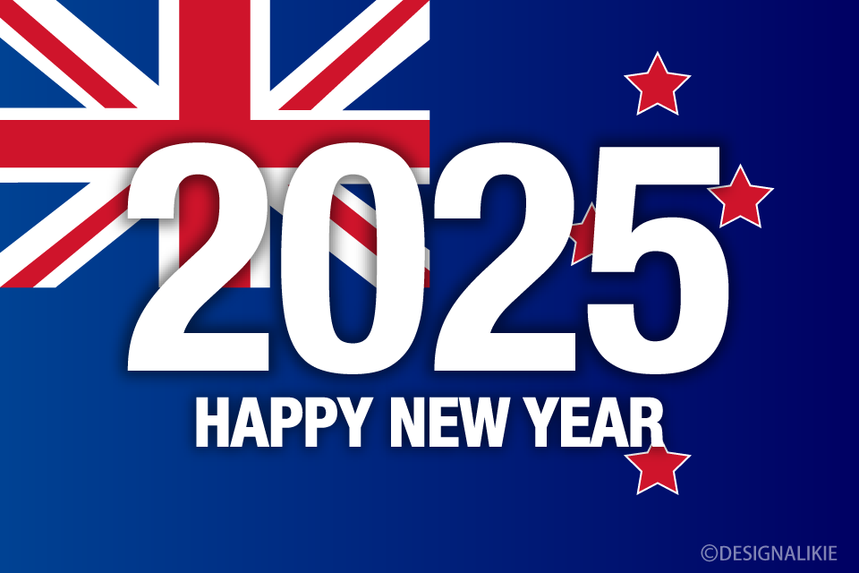 Happy New Year 2025 on New Zealand