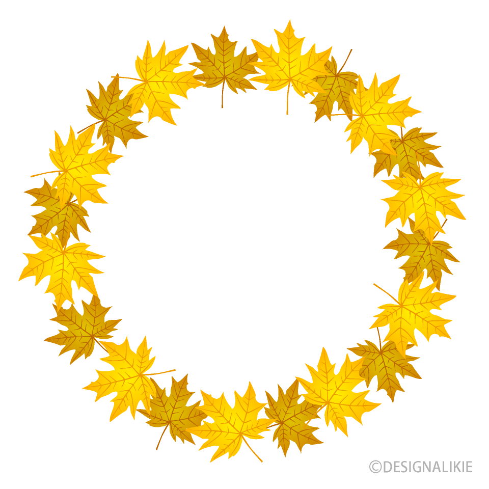 Yellow Fall Leaves Wreath