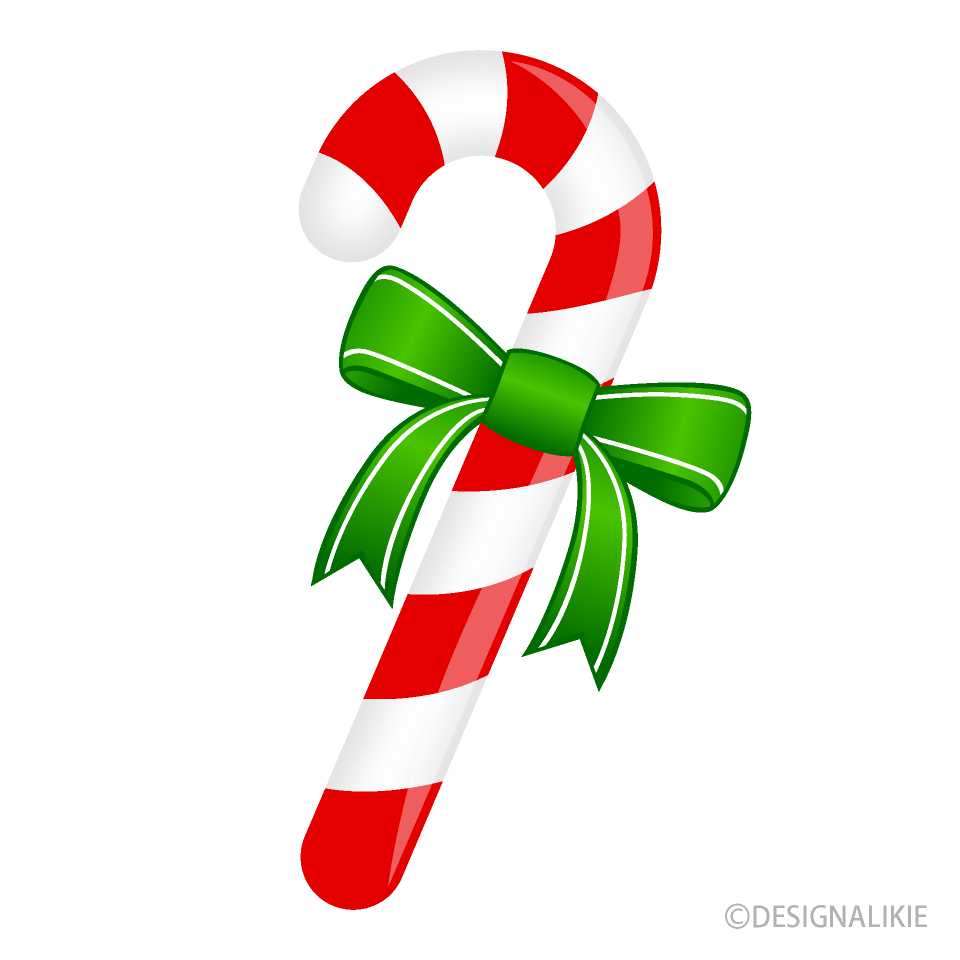 Candy Cane with Ribbon