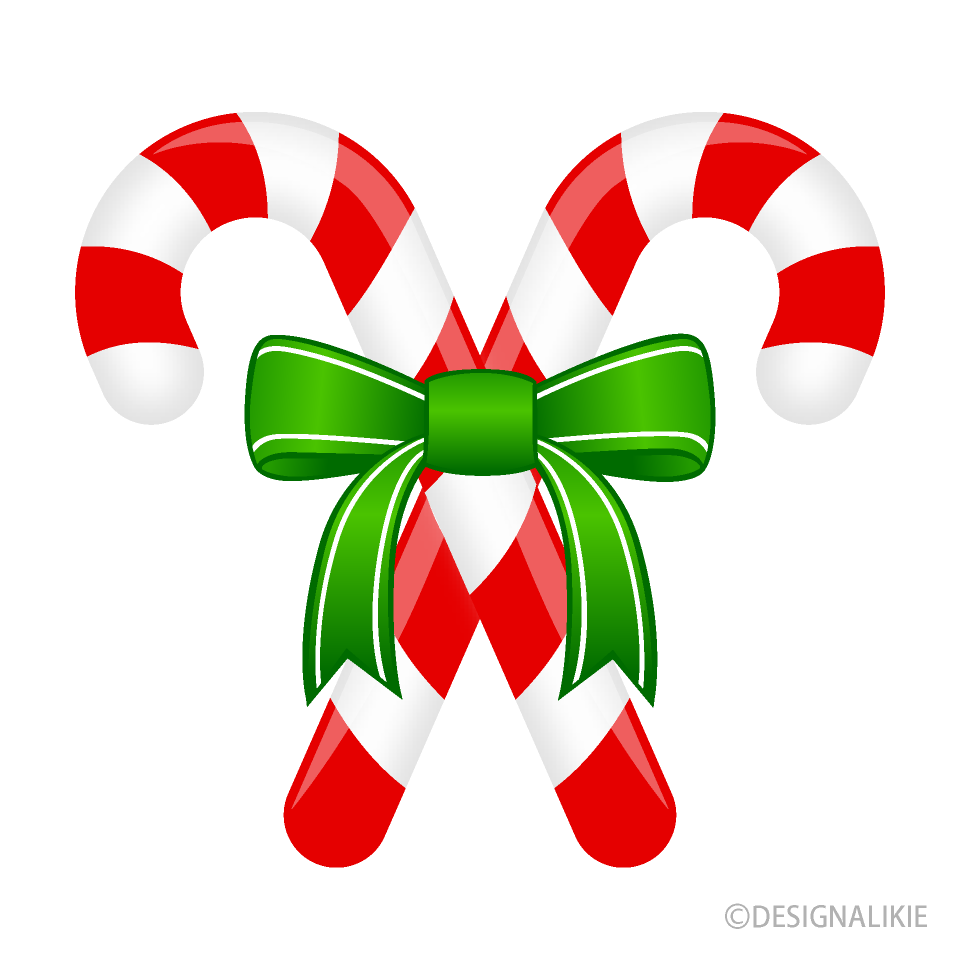 Candy Cane with Bow