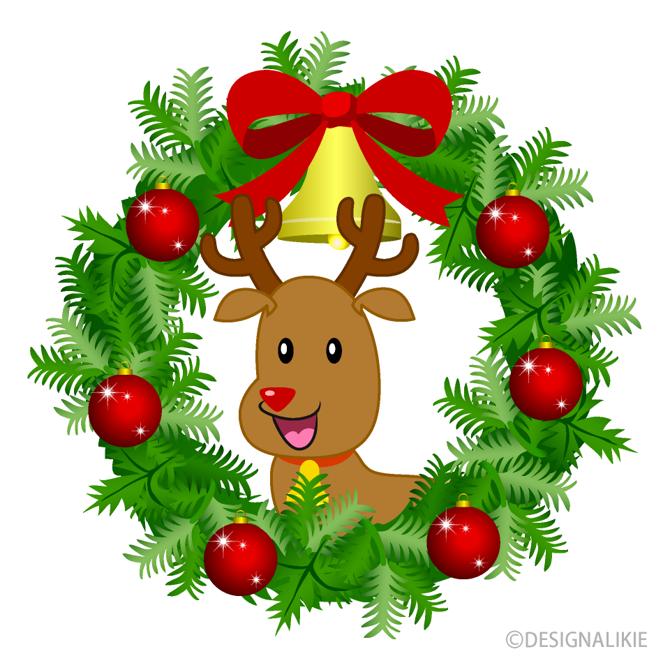 Christmas Wreath with Reindeer