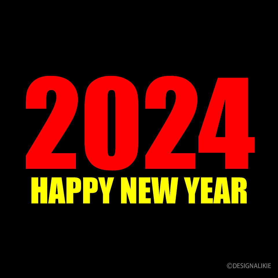 Red and Yellow Happy New Year 2024