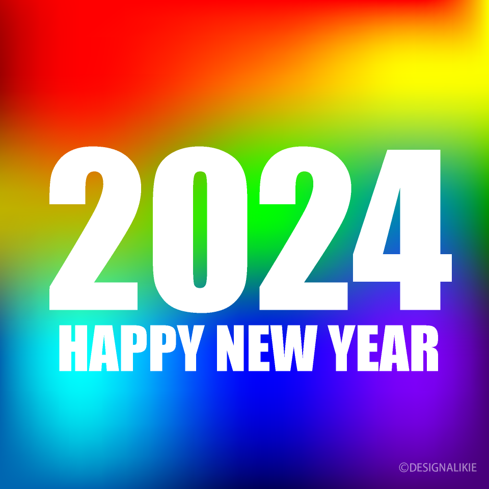 Rainbow Happy New Year 2024