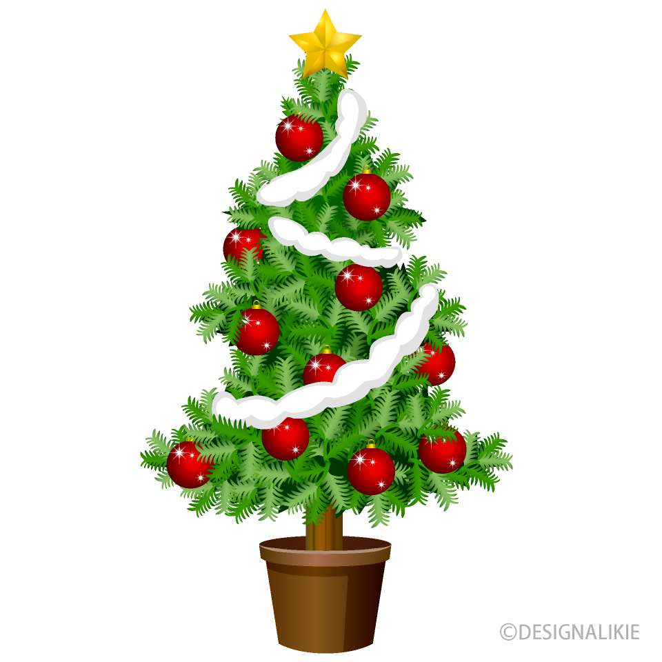 Christmas Tree with Red Ornament