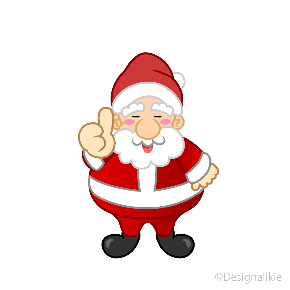 Santa of thumbs up well