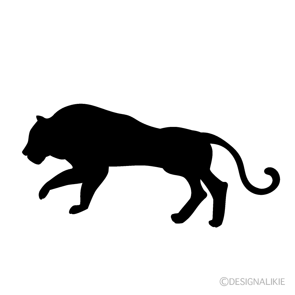 Tiger Walking Silhouette