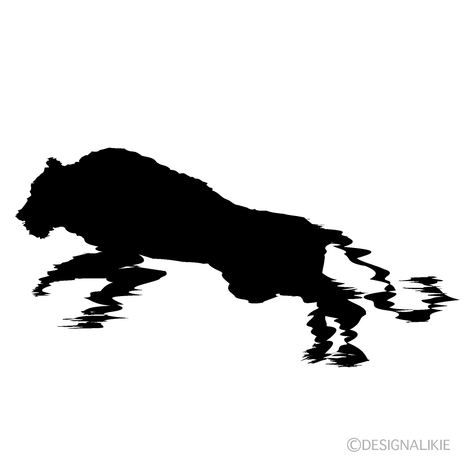 Tiger Running Silhouette