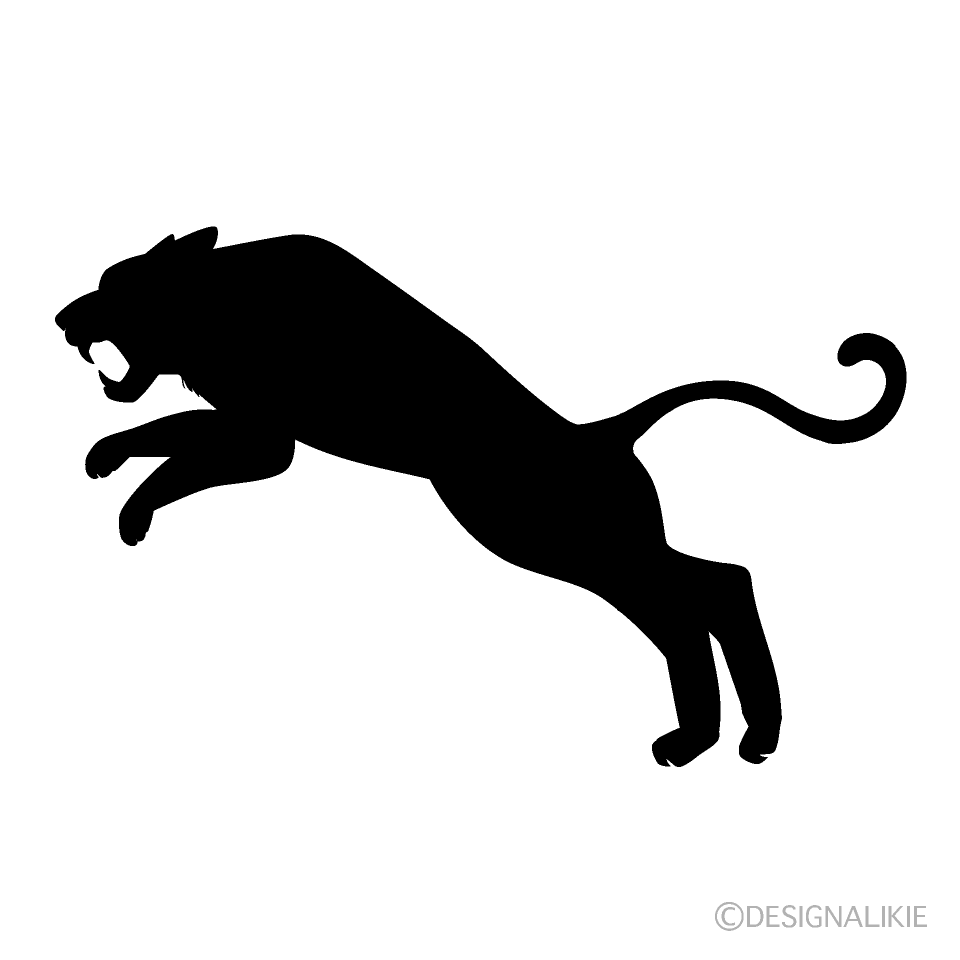 Tiger Attacking Silhouette