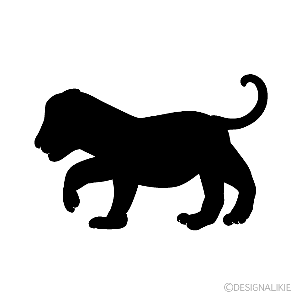 Child Tiger Walking Silhouette