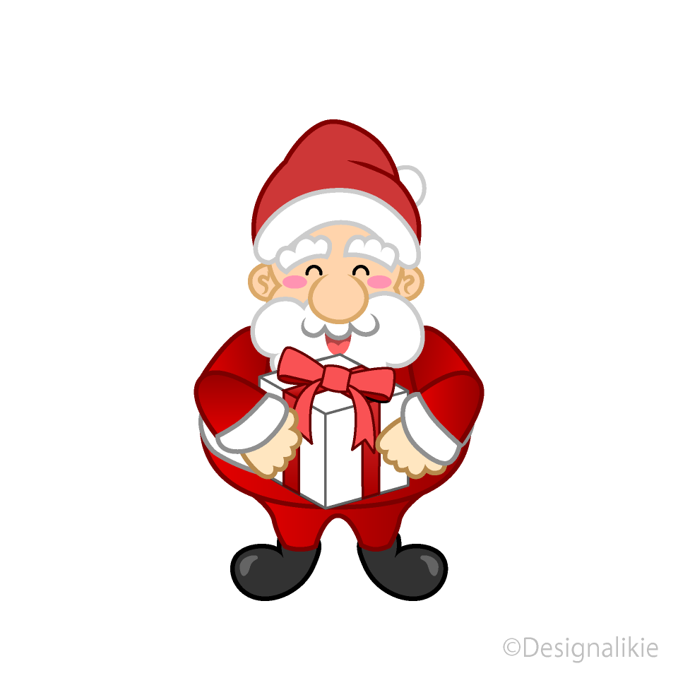 Santa with Gift Box