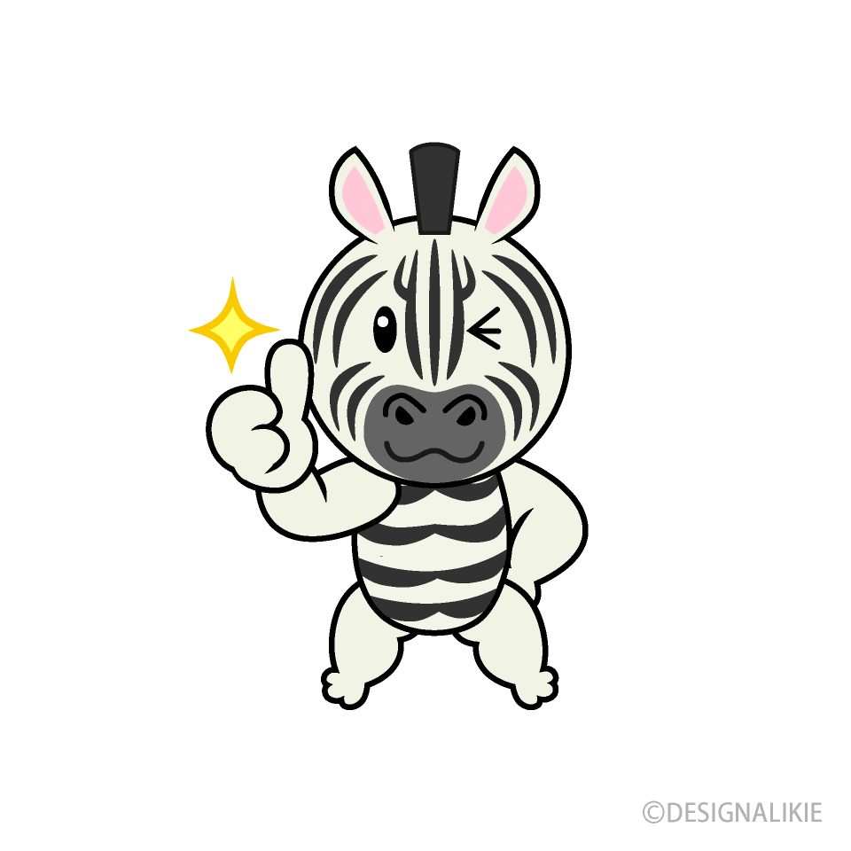 Thumbs up Zebra