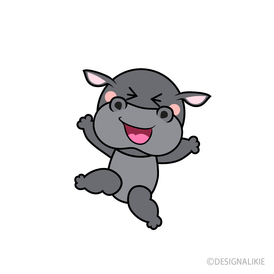Hipopótamo feliz