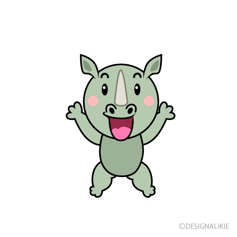 Excited Rhino