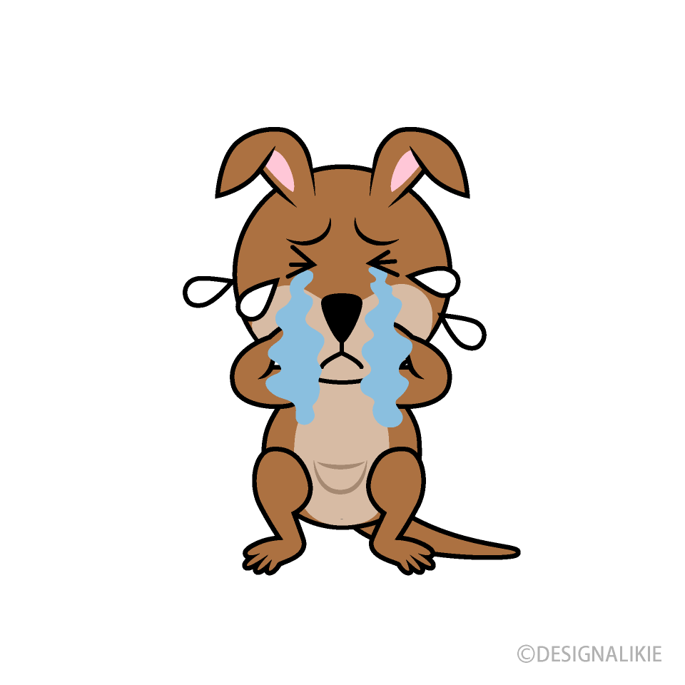 Canguro asustado