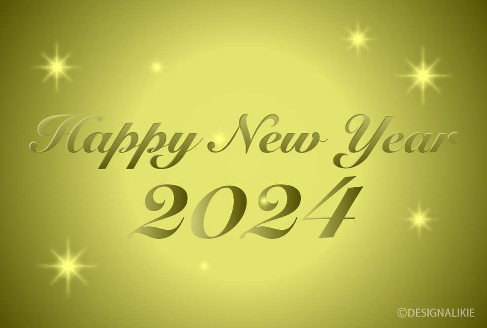 2024 Happy New Year Gold Card