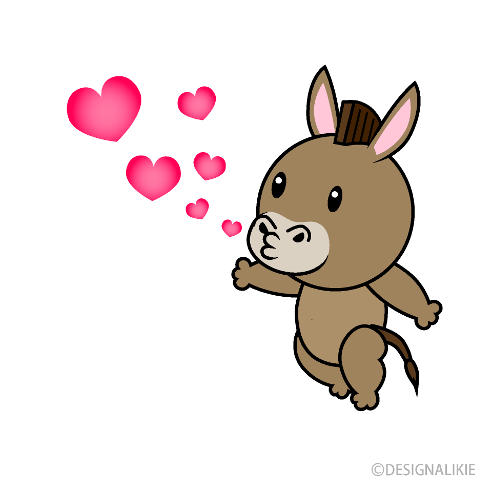 Burro besando