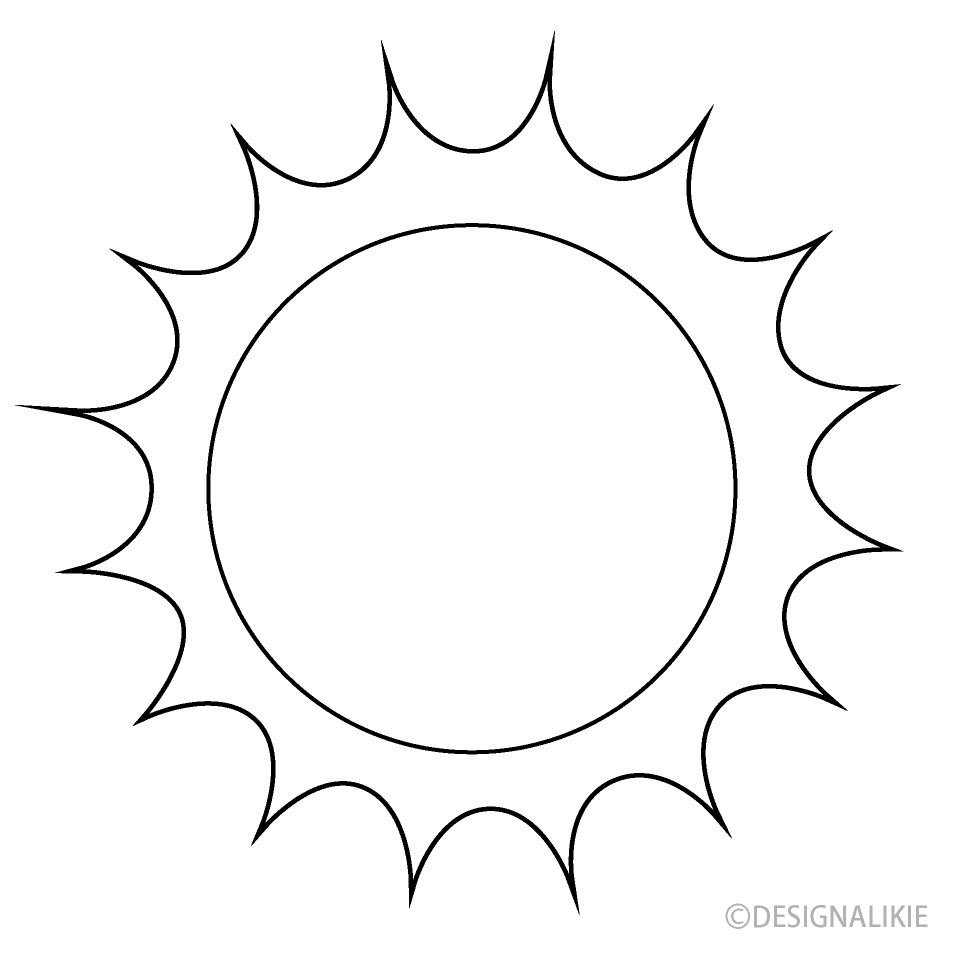 Sol brillante en blanco y negro