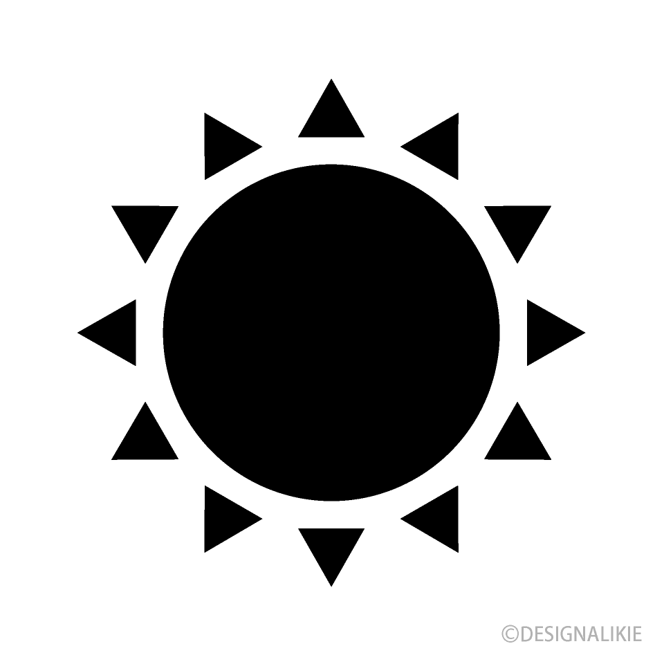 Silueta de sol simple
