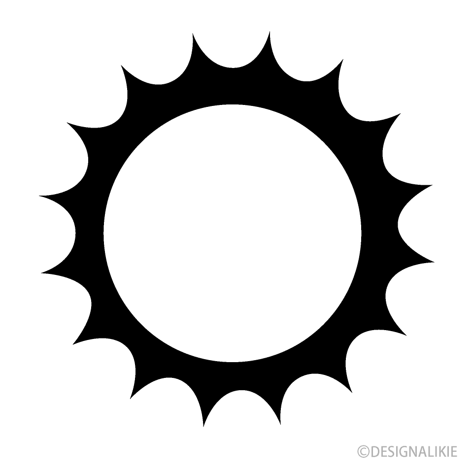 Silueta de sol brillante