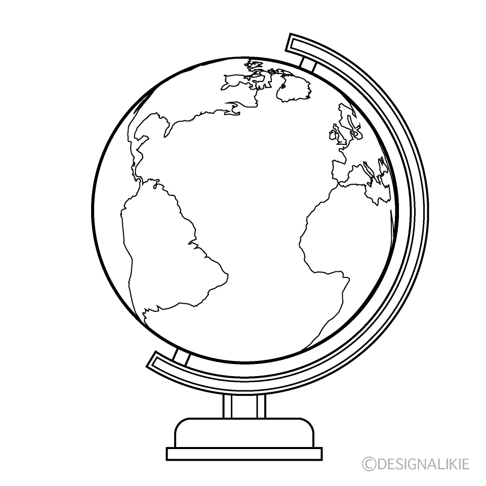 Globe Black and White