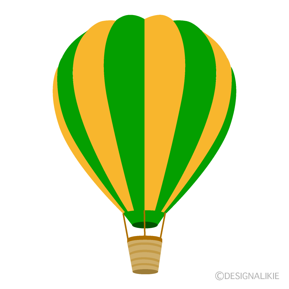 Green and Orange Hot Air Balloon