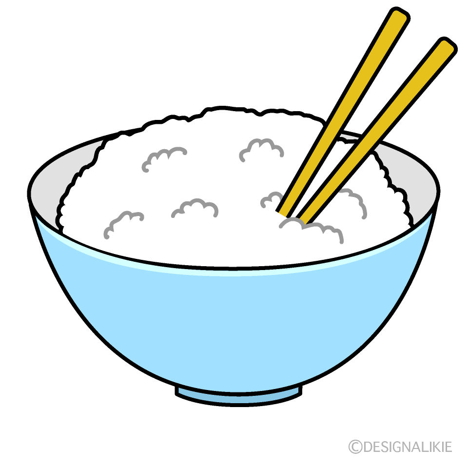 Rice in Blue Bowl