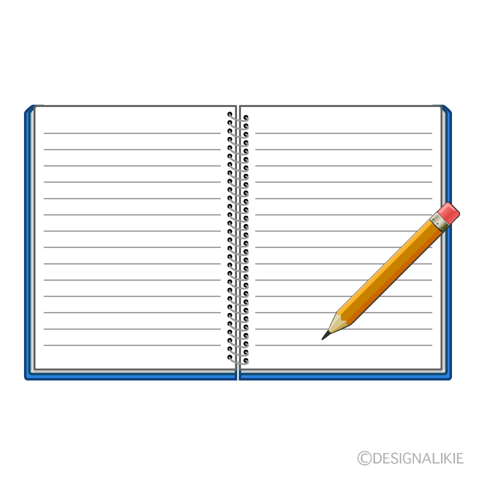 Open Notebook and Pencil