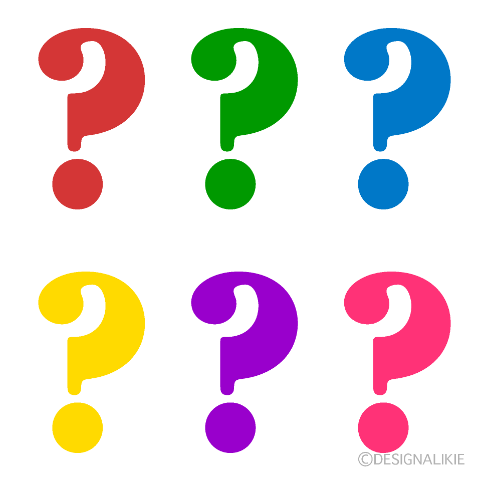 Signo de interrogación colorido