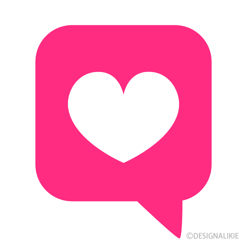 Pink Heart Speech Bubble