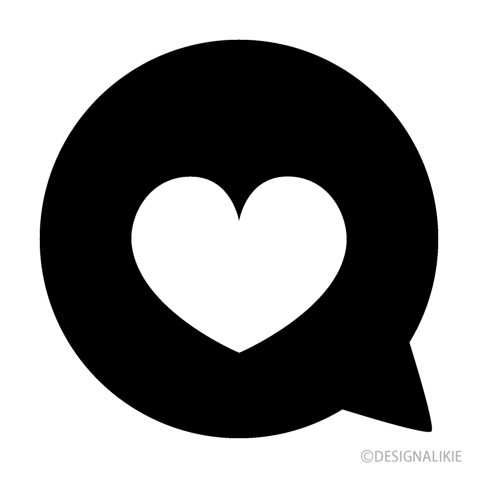 Heart Speech Bubble Silhouette