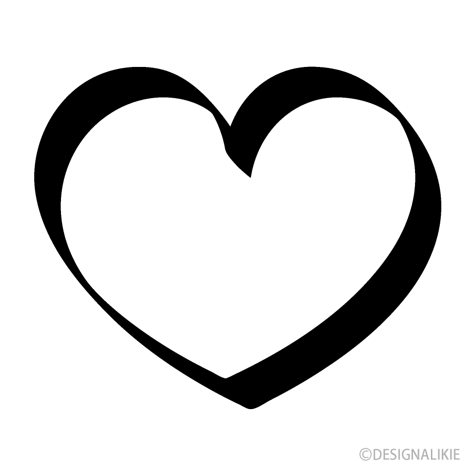 Pen Drawing Heart Black and White