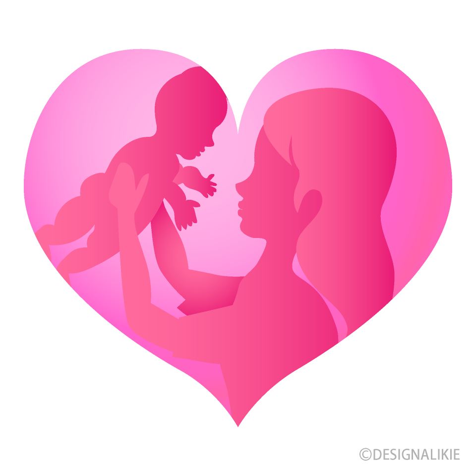 Corazón del día de la madre con mamá