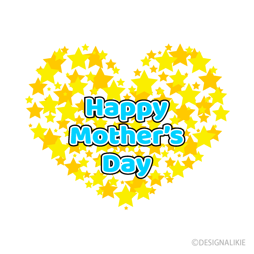 Corazón estrella del día de la madre