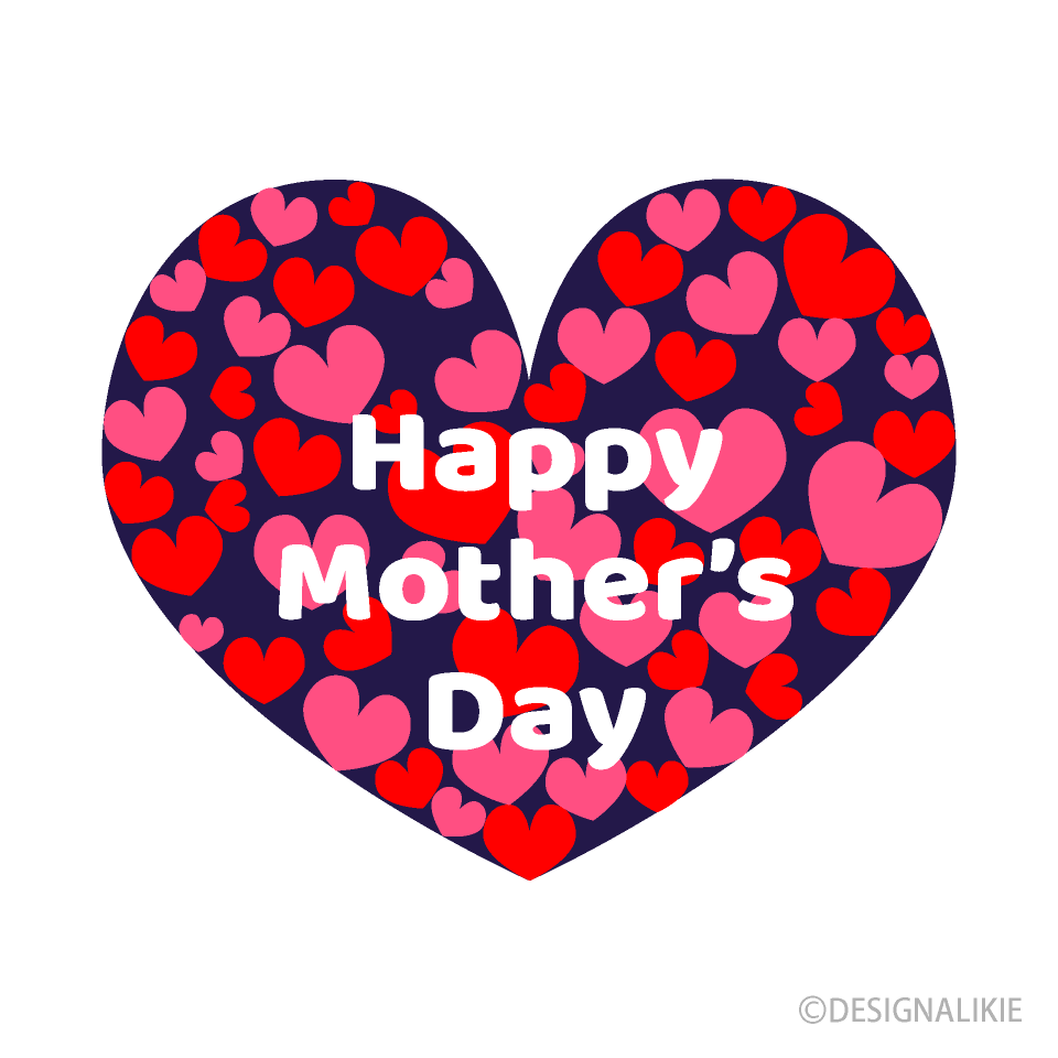 Corazón del día de la madre con muchos corazones